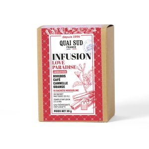 Infusion « Love Paradise » (Rooibos, Café, Cannelle, Orange) 15 Infusettes