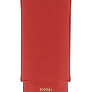 Etui À Cigares Bosquet Cuir Graine Rouge Double