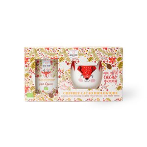 « Coffret Cacao Bio*  Renne «  »Yummy » » (Pain D&rsquo;Epices) 1 Boite Pop 250G + 1 Tasse »