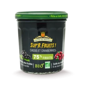 Confiture de Cassis & Cranberries BIO 350g