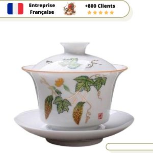 Théière en Porcelaine Gaiwan Zhong 160ml