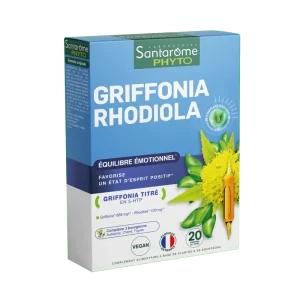 Griffonia Rhodiola Bio 20 ampoules – Santarôme