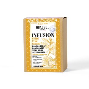 Infusion « Zéro Tox! » (Rooibos Rouge, Rooibos Vert, Feuilles de Vigne Rouge, Citron) 15 Infusettes