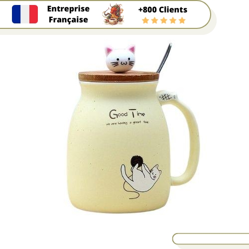 Tasse de Thé Mug Céramique Chat – Image 2