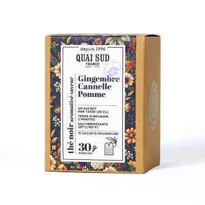 Thé Noir infusette Gingembre-Cannelle Pomme 15 infusettes