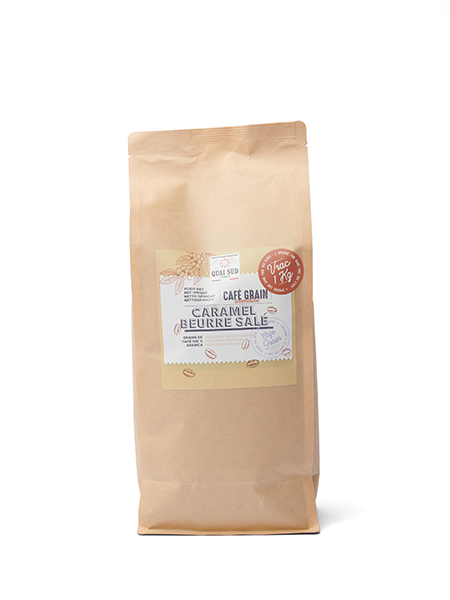 Cafe En Grain Aromatisé Caramel Beurre Salé Vrac – Image 2