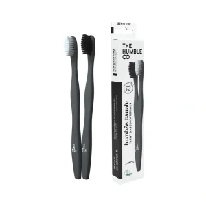 Brosse à dents adulte a base de plantes x2 noir et blanc – The Humble
