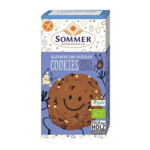 Cookies au chocolat sans gluten avec des nibs de cacao et des noix de cajou