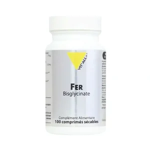 Fer Bisglycinate – 27 mg – 100 comprimés – Vit’all+