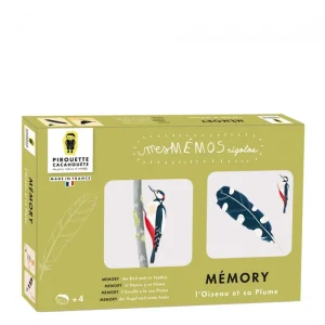 JEU DE MÉMORY OISEAU ET SA PLUME