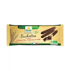 Buchettes d&rsquo;épeautre chocolat noir bio – 150g