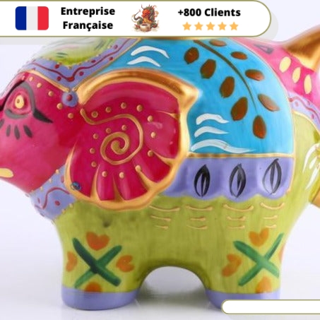 Théière en Porcelaine Éléphant Rose 800ml – Image 7
