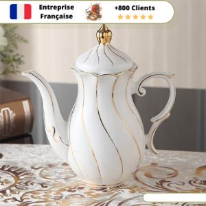 Théière Orientale en Porcelaine Service à Thé 1L