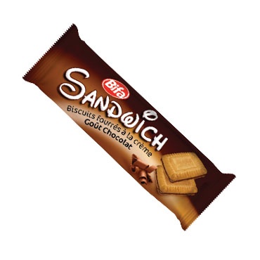 Sandwich Biscuit Fourré à la Crème Goût Chocolat BIFA – 85 g