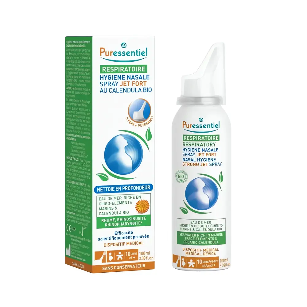 Spray hygiène nasale jet fort – 100 ml – Puressentiel – Image 2