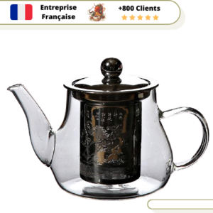 Théière en Verre  Infuseur Inox 400ml