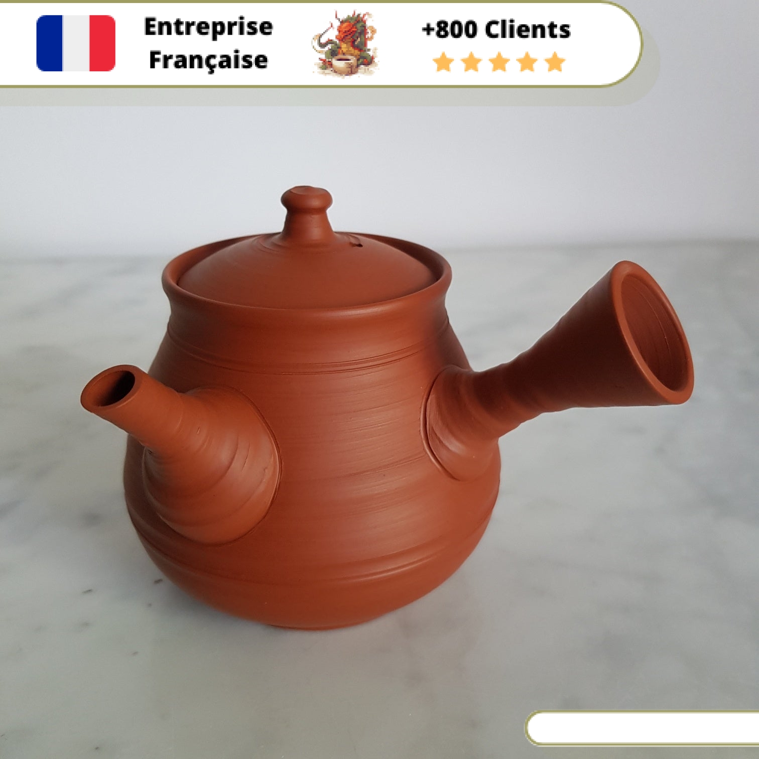 Théière Japonaise Tokoname Rouge Murakoshi Fugetsu 260ml – Image 4